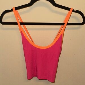 SHEIN Pink and Orange Bandeau Top